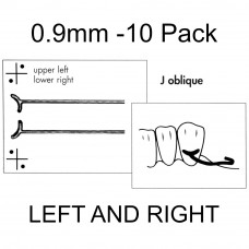 Roach Clasps / J Oblique Clasp Small Anterior - LEFT AND RIGHT MIXED - 5 x Left and 5 x Right - 0.9mm Thick - Head Width 6mm – Length 4.5cm -10pc Pack (REF 1021.1)